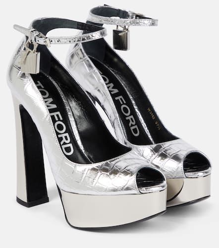 Peeptoe-Pumps aus Metallic-Leder - Tom Ford - Modalova