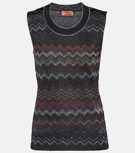 Tank top de punto metalizado en zigzag - Missoni - Modalova