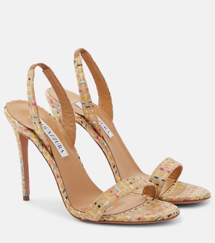 Sandali slingback So Nude 105 in rafia - Aquazzura - Modalova