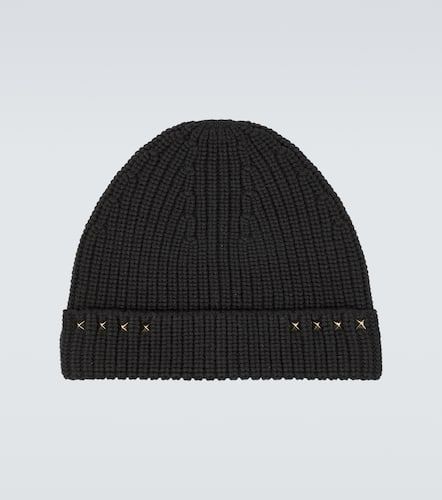 Rockstud ribbed-knit wool beanie - Valentino Garavani - Modalova