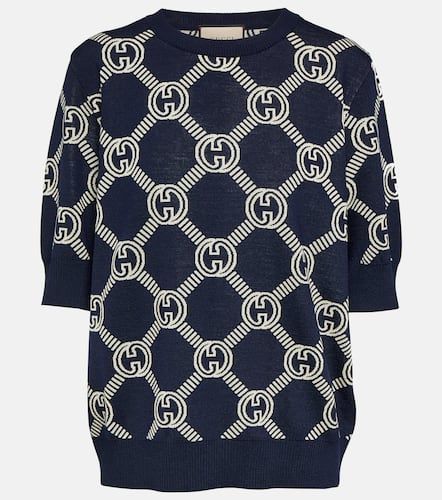 Top GG en jacquard de laine mélangée - Gucci - Modalova