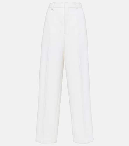 High-rise wool-blend wide-leg pants - Ami Paris - Modalova