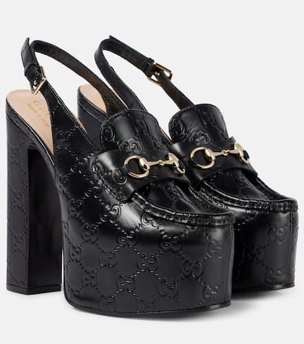 Slingback-Pumps Horsebit GG aus Leder - Gucci - Modalova