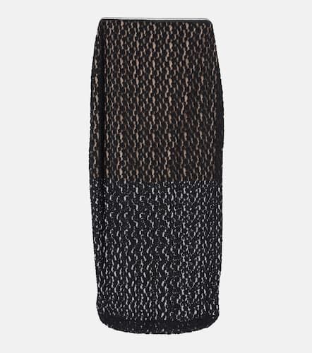 Jupe midi en dentelle à fleurs - Vince - Modalova