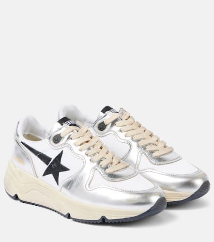 Sneakers Running Sole aus Metallic-Leder - Golden Goose - Modalova