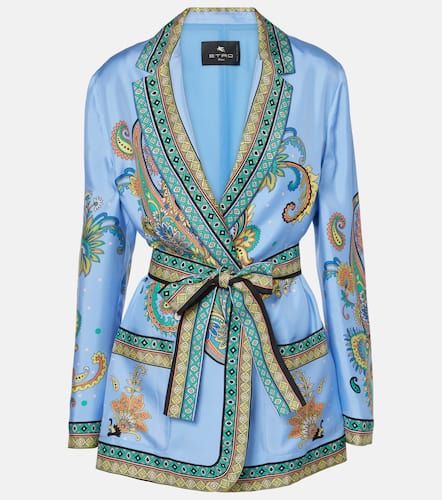 Etro Paisley silk twill wrap blazer - Etro - Modalova