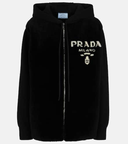 Prada Cashmere and shearling hoodie - Prada - Modalova