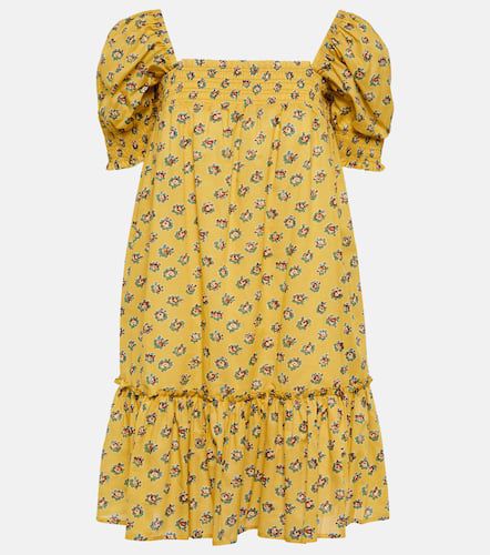 Floral shirred cotton dress - Tory Burch - Modalova