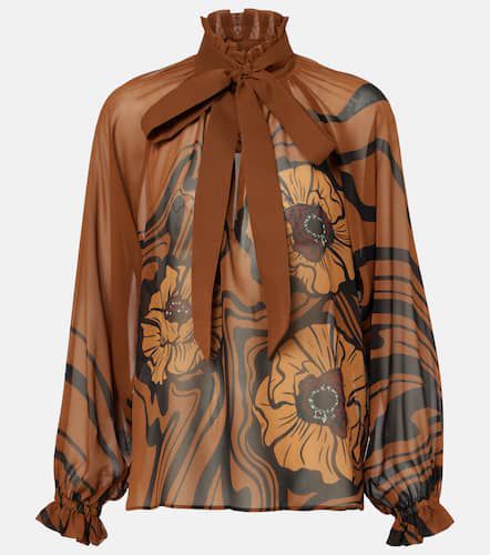 Cerere floral silk chiffon blouse - La DoubleJ - Modalova