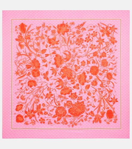 Pañuelo de algodón y seda floral - Gucci - Modalova