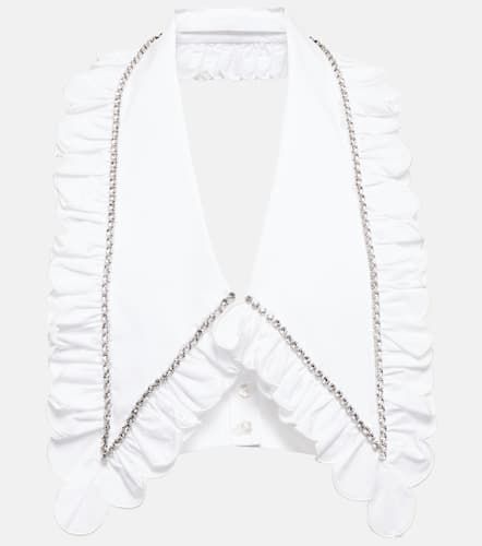 Crystal-embellished cotton collar - Area - Modalova