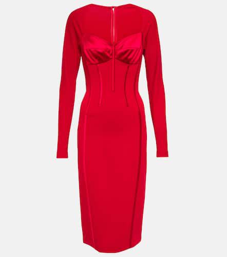 Corset silk-satin midi dress - Dolce&Gabbana - Modalova
