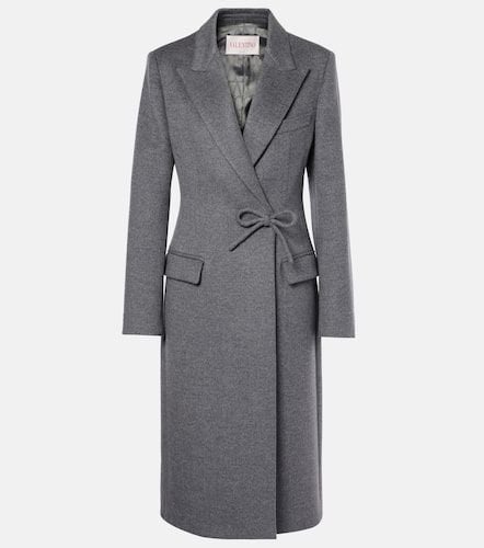 Bow-detail wool and cashmere coat - Valentino - Modalova