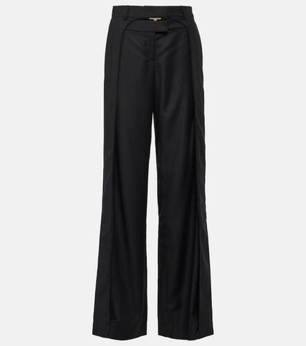 Tio low-rise wool wide-leg pants - Aya Muse - Modalova