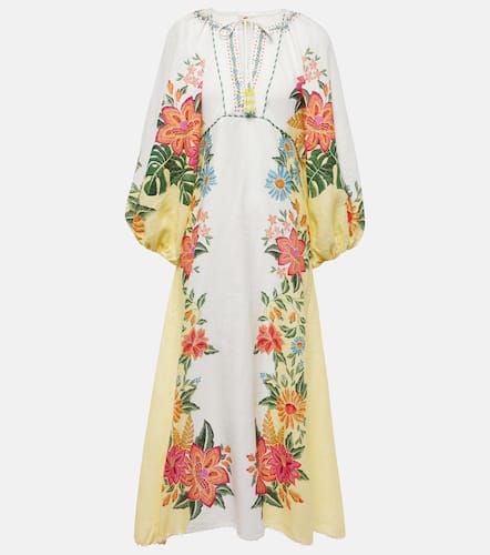 Bloom Garden embroidered linen maxi dress - Farm Rio - Modalova