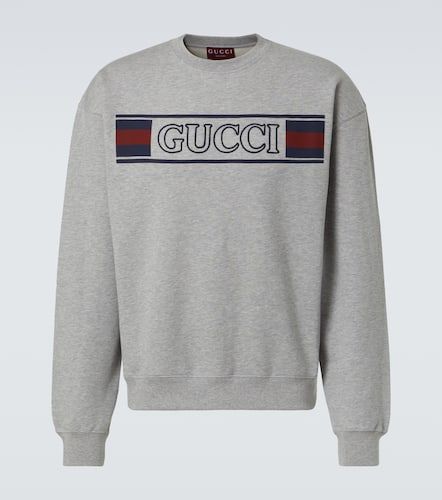 Sweatshirt Web Stripe aus Baumwoll-Jersey - Gucci - Modalova