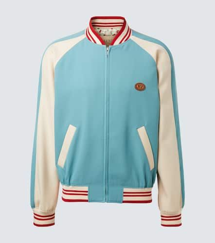 Chaqueta varsity de lana con logo - Valentino - Modalova