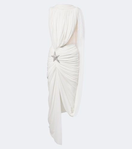 Asymmetric draped embellished minidress - David Koma - Modalova