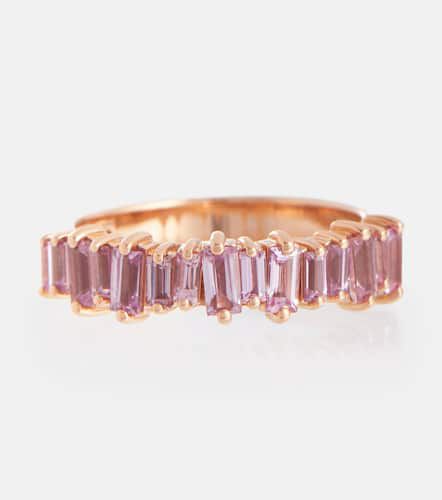 Kt rose gold ring with sapphires - Suzanne Kalan - Modalova