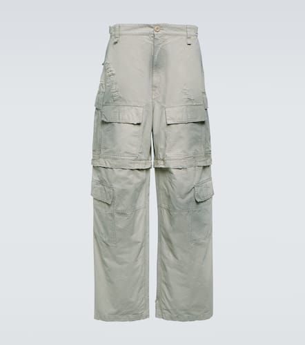 Convertible distressed cotton cargo pants - Balenciaga - Modalova