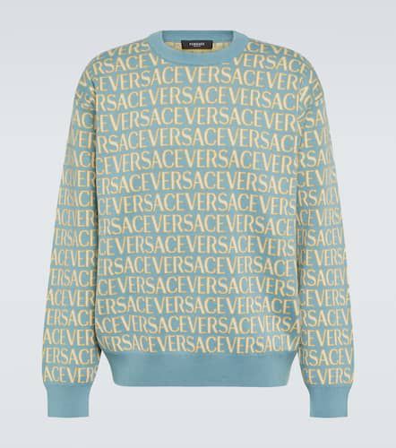 Versace Jersey de algodón con logo - Versace - Modalova