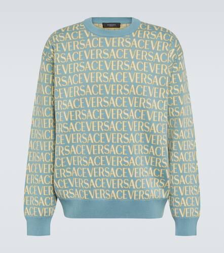 Versace Logo cotton sweater - Versace - Modalova