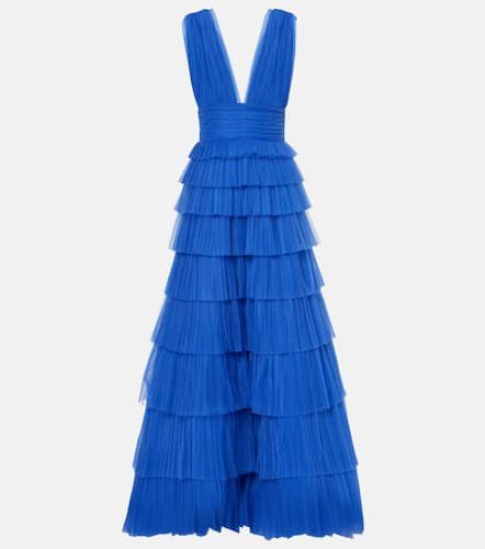 Zeferra plissÃ© tiered tulle gown - Costarellos - Modalova