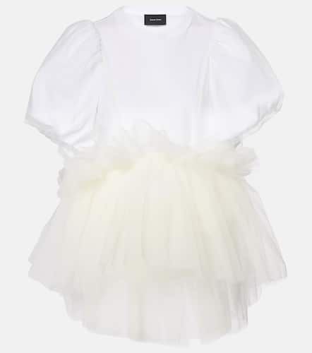 Top in jersey di cotone e tulle - Simone Rocha - Modalova