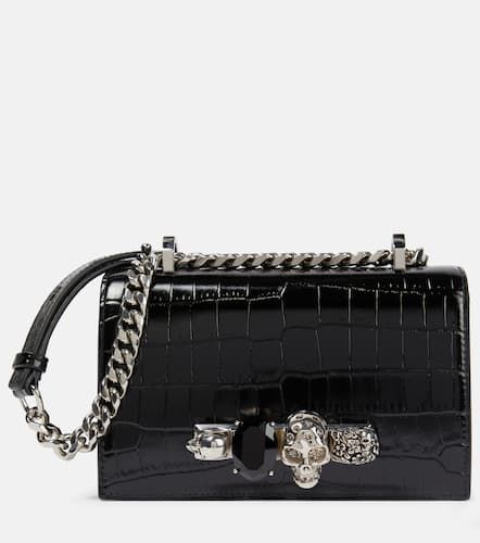 Jewelled Satchel Small leather crossbody bag - McQueen - Modalova