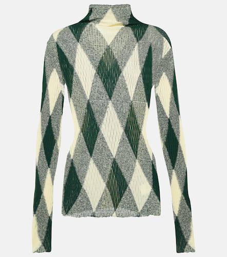 Argyle cotton and silk sweater - Burberry - Modalova