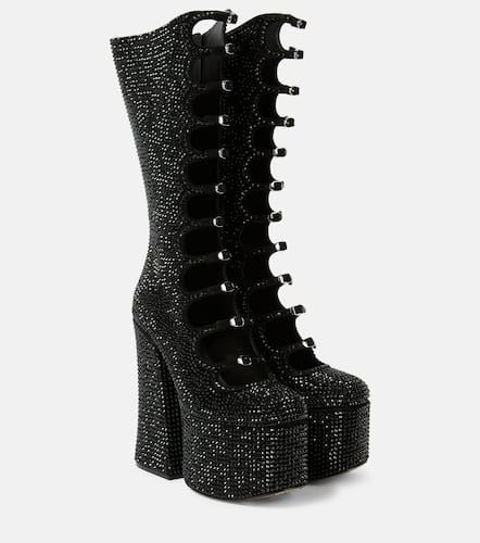 Kiki embellished suede platform knee-high boots - Marc Jacobs - Modalova