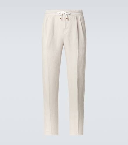 Linen straight pants - Brunello Cucinelli - Modalova