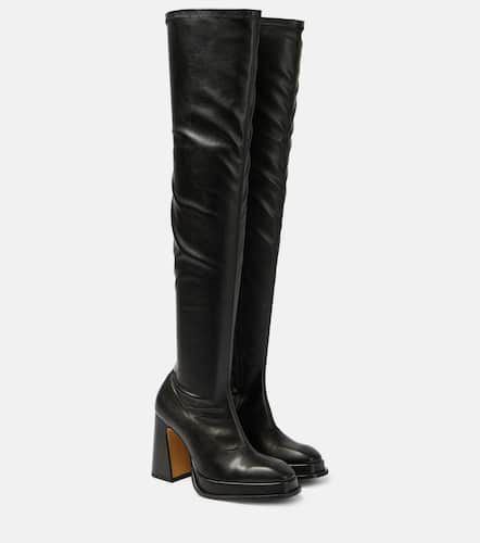 Velvet 100 faux leather over-the-knee boots - Souliers Martinez - Modalova