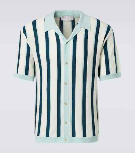 Camicia bowling in maglia di lana a righe - King & Tuckfield - Modalova