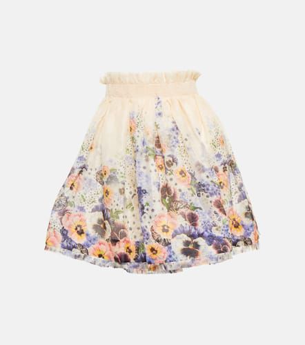 Minifalda Tama de lino y seda floral - Zimmermann - Modalova