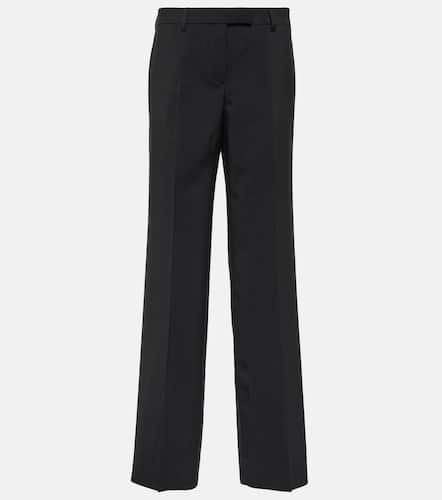 Mid-rise straight wool-blend pants - Miu Miu - Modalova