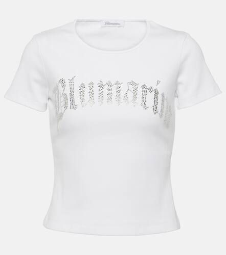 Camiseta en jersey de algodón con logo - Blumarine - Modalova