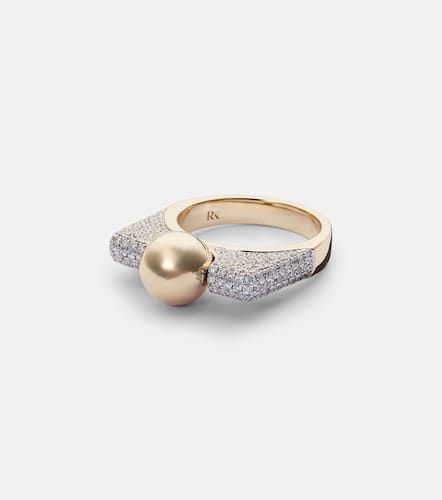 Anello Ball in 14kt con diamanti - Rainbow K - Modalova