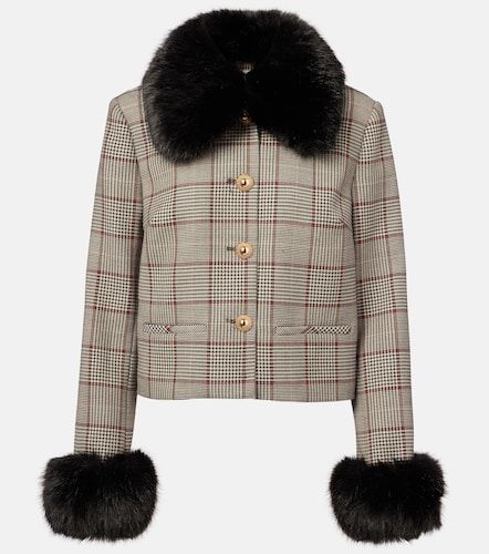 Checked cropped jacket - Self-Portrait - Modalova
