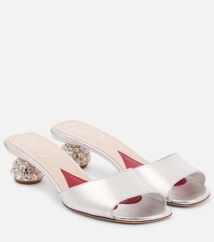 Embellished leather mules - Roger Vivier - Modalova