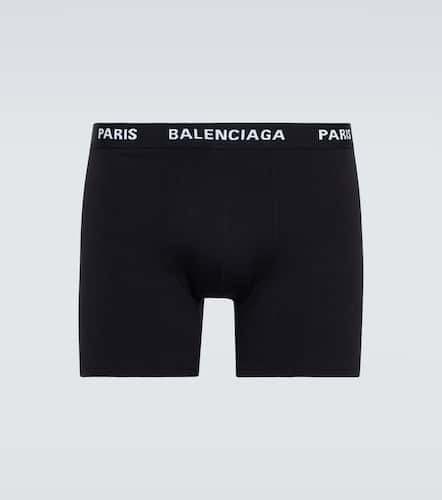 Boxershorts aus Baumwoll-Jersey mit Logo - Balenciaga - Modalova