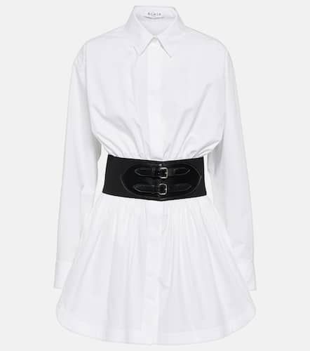 AlaÃ¯a Belted cotton poplin shirt - Alaia - Modalova