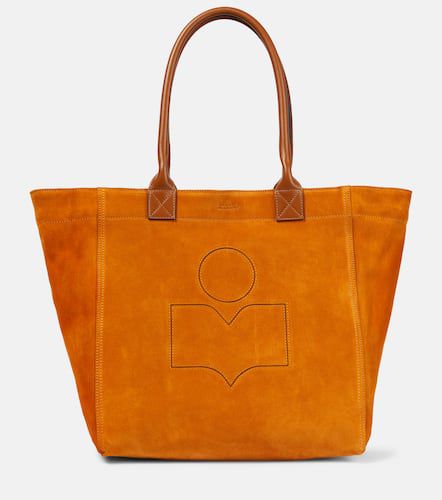 Yenky Small logo-embroidered suede tote bag - Isabel Marant - Modalova