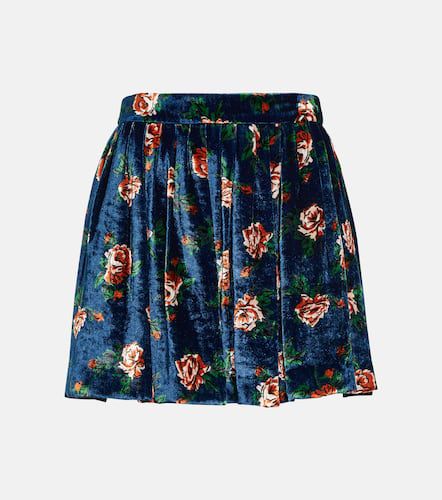 Minifalda de terciopelo floral - Kenzo - Modalova