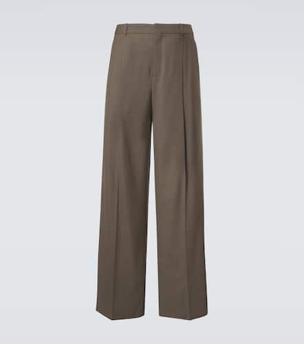 Pleated wool wide-leg pants - Saint Laurent - Modalova