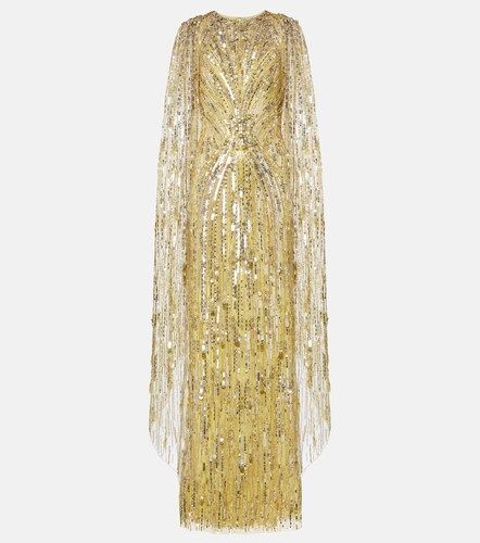 Elio embellished caped gown - Jenny Packham - Modalova