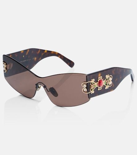 Embellished rectangular sunglasses - Dolce&Gabbana - Modalova