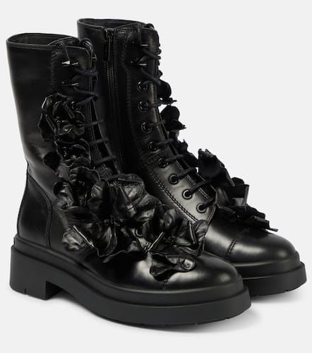 Nari Flowers leather combat boots - Jimmy Choo - Modalova