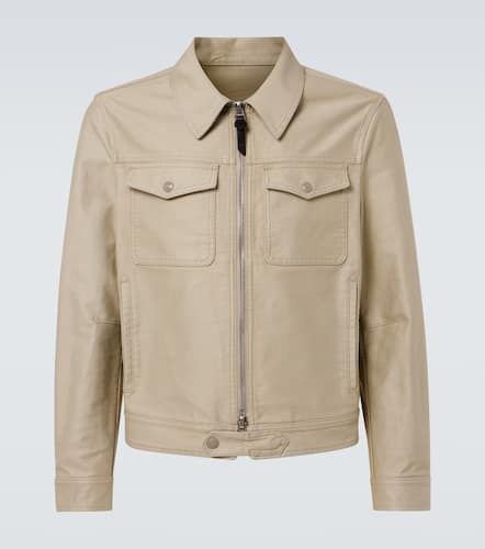 Giacca blouson in raso di cotone - Tom Ford - Modalova