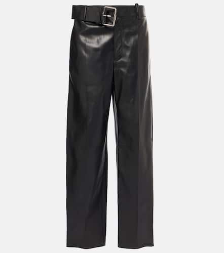 Loewe Leather straight pants - Loewe - Modalova